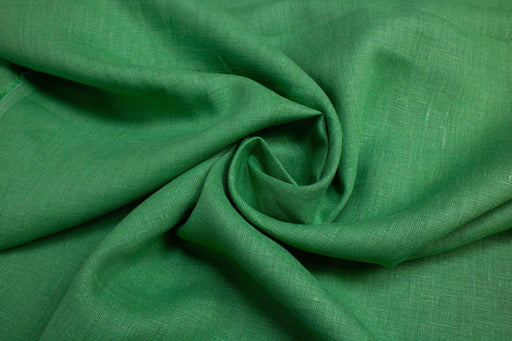 Luca-S Pure Natural 100% Linen Soft Fabric Grass Green Color Luca-S Linen Fabrics - HobbyJobby