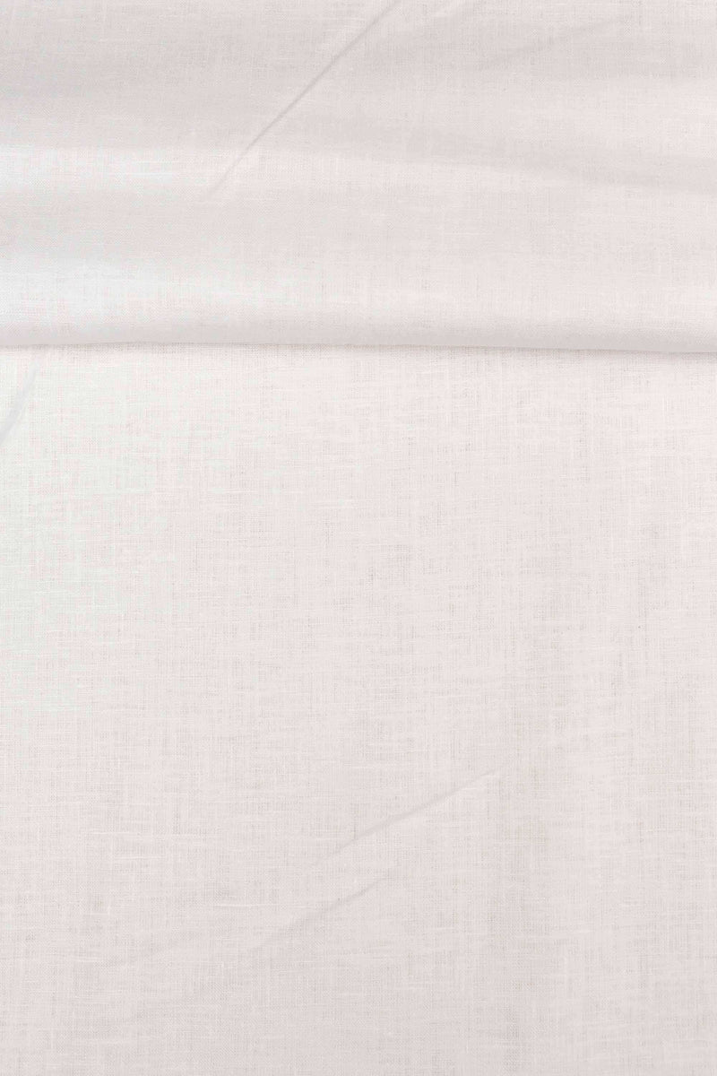 Luca-S Pure Natural 100% Linen Soft Fabric White Color Luca-S Linen Fabrics - HobbyJobby