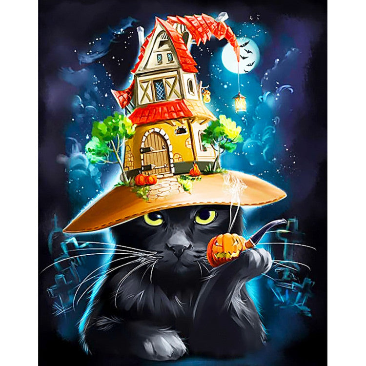 Diamond Painting Kit - MAGIC CAT 38*48 CM WD2516