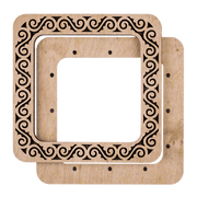 Magnetic Embroidery Hoop - Wooden Cross Stitch Hoop (10x10cm) Wonderland Crafts Hoops - HobbyJobby