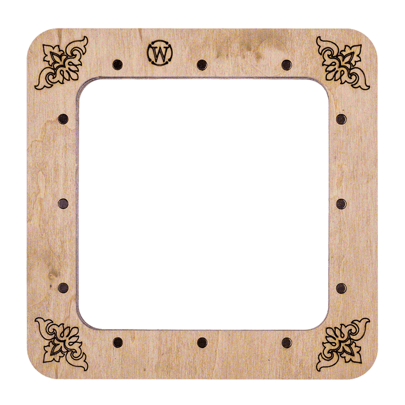 Magnetic Embroidery Hoop - Wooden Cross Stitch Hoop (10x10cm) Wonderland Crafts Hoops - HobbyJobby