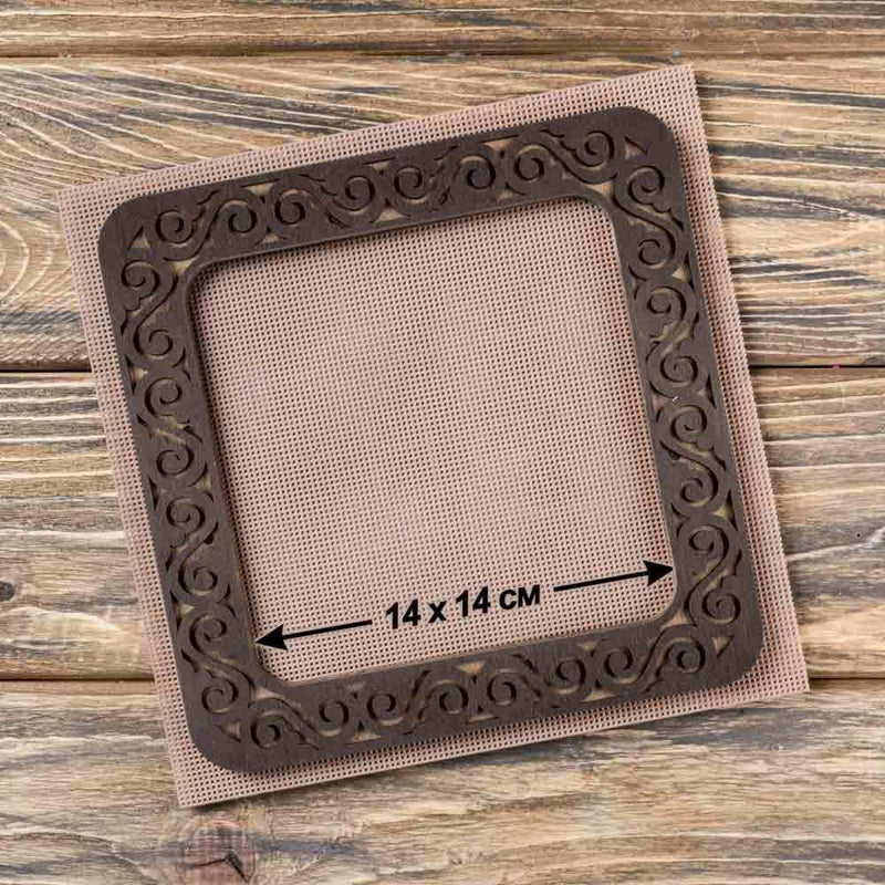 Magnetic Embroidery Hoop - Wooden Cross Stitch Hoop (14 x 14cm) Wonderland Crafts Hoops - HobbyJobby