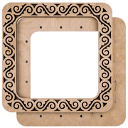 Magnetic Embroidery Hoop - Wooden Cross Stitch Hoop (14x14cm) Wonderland Crafts Hoops - HobbyJobby