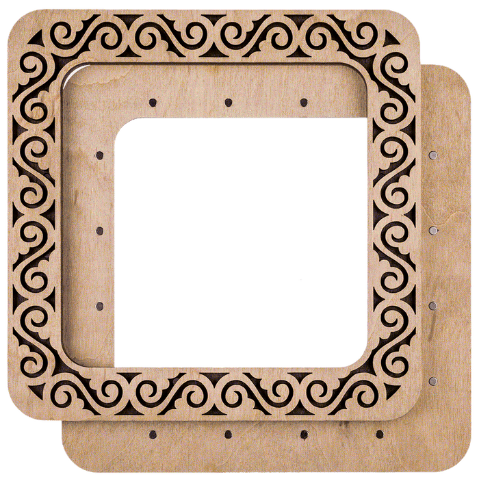 Magnetic Embroidery Hoop - Wooden Cross Stitch Hoop (14x14cm) Wonderland Crafts Hoops - HobbyJobby