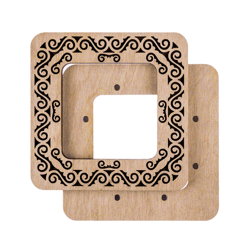 Magnetic Embroidery Hoop - Wooden Cross Stitch Hoop (6x6cm) Wonderland Crafts Hoops - HobbyJobby