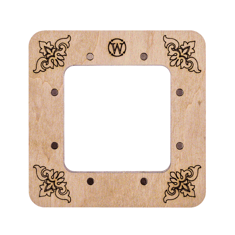 Magnetic Embroidery Hoop - Wooden Cross Stitch Hoop (6x6cm) Wonderland Crafts Hoops - HobbyJobby