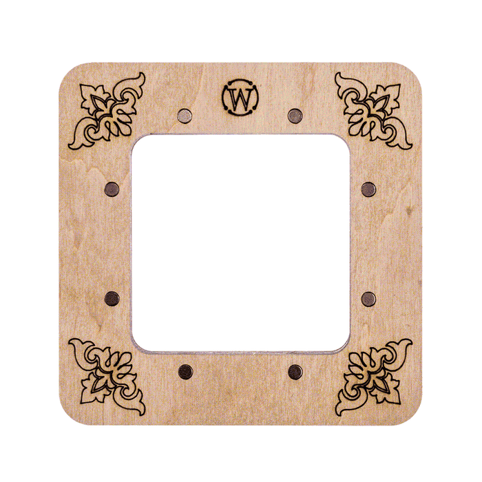 Magnetic Embroidery Hoop - Wooden Cross Stitch Hoop (6x6cm) Wonderland Crafts Hoops - HobbyJobby