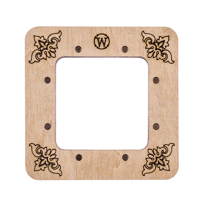 Magnetic Embroidery Hoop - Wooden Cross Stitch Hoop (6x6cm) Wonderland Crafts Hoops - HobbyJobby