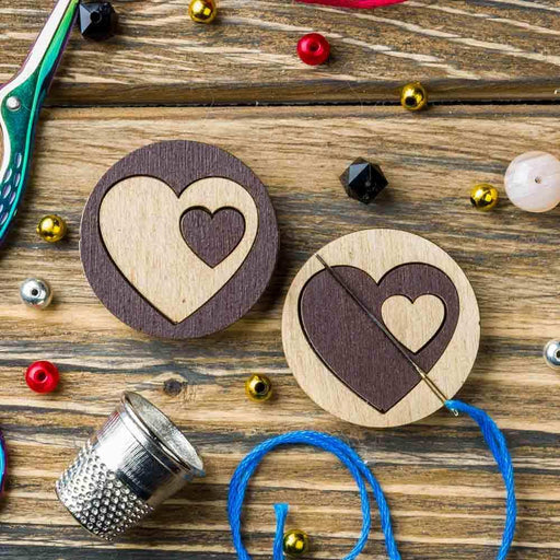 Magnetic Needle Holder - Wooden Needle Minder Wonderland Crafts Needle Minders - HobbyJobby
