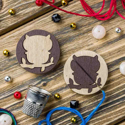 Magnetic Needle Holder - Wooden Needle Minder Wonderland Crafts Needle Minders - HobbyJobby