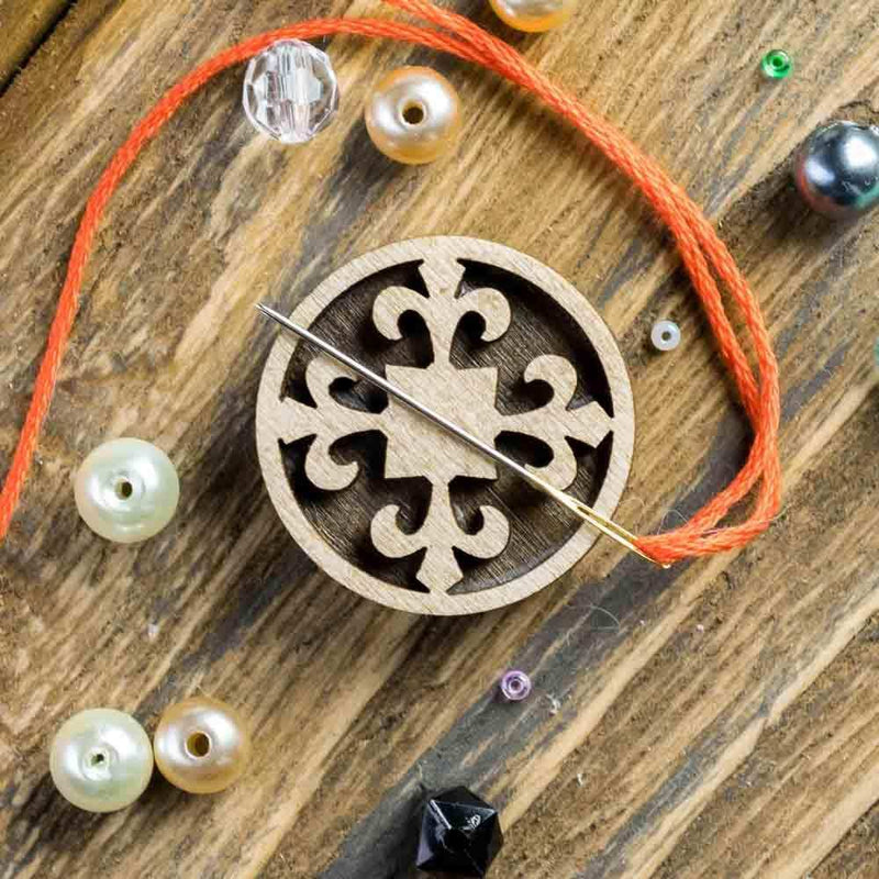 Magnetic Needle Holder - Wooden Needle Minder Wonderland Crafts Needle Minders - HobbyJobby
