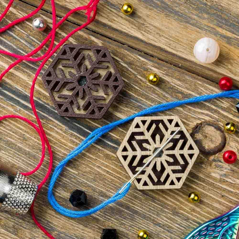 Magnetic Needle Holder - Wooden Needle Minder Wonderland Crafts Needle Minders - HobbyJobby