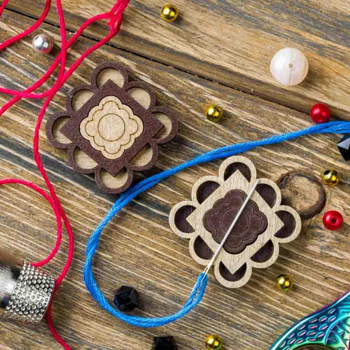 Magnetic Needle Holder - Wooden Needle Minder Wonderland Crafts Needle Minders - HobbyJobby