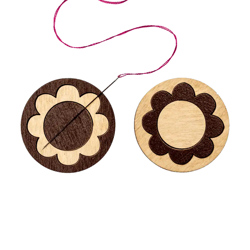 Magnetic Needle Holder - Wooden Needle Minder Wonderland Crafts Needle Minders - HobbyJobby