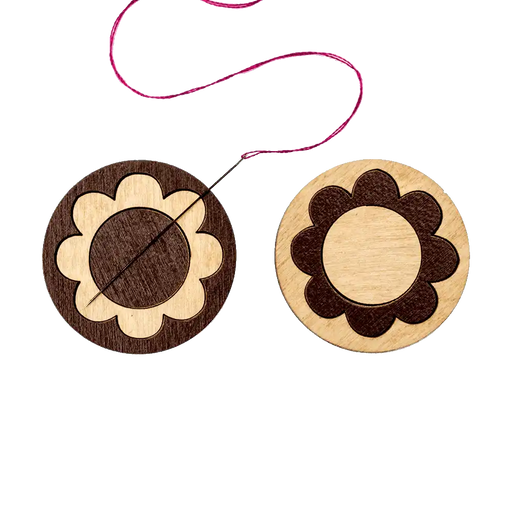 Magnetic Needle Holder - Wooden Needle Minder Wonderland Crafts Needle Minders - HobbyJobby