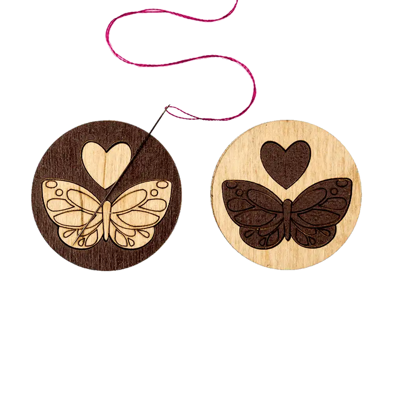 Magnetic Needle Holder - Wooden Needle Minder Wonderland Crafts Needle Minders - HobbyJobby