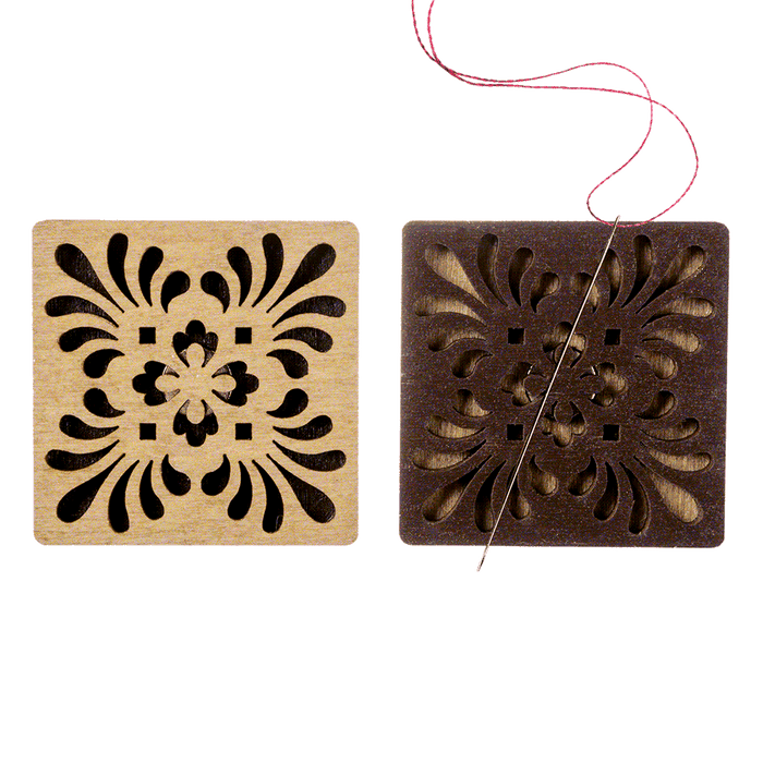 Magnetic Needle Holder - Wooden Needle Minder Wonderland Crafts Needle Minders - HobbyJobby