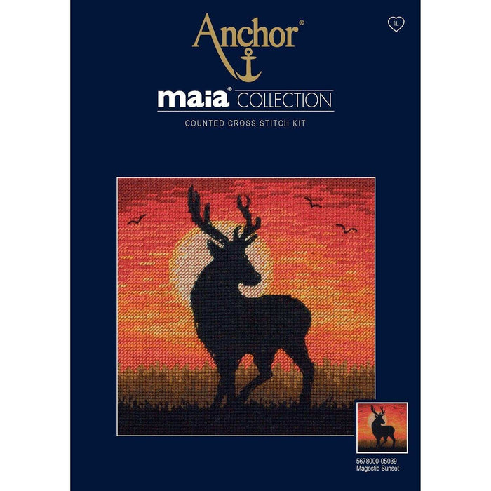 Maia Cross Stitch Kit - 5039, Magestic Sunset Cross Stitch Kits - HobbyJobby