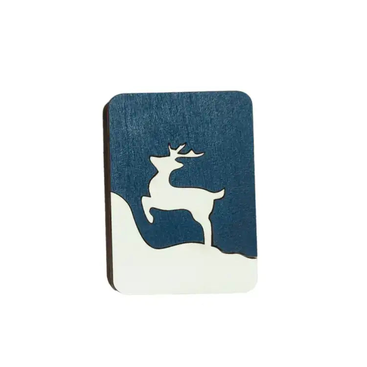 WOODEN NEEDLE CASE "WINTER DEER" KF056/70