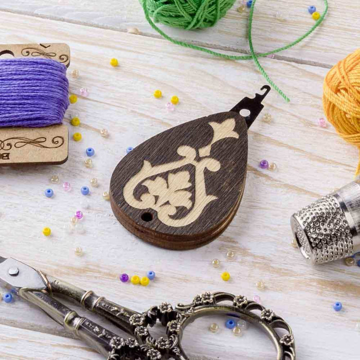 Needle Threader - Wooden Needle Threader Wonderland Crafts Needle Threaders - HobbyJobby