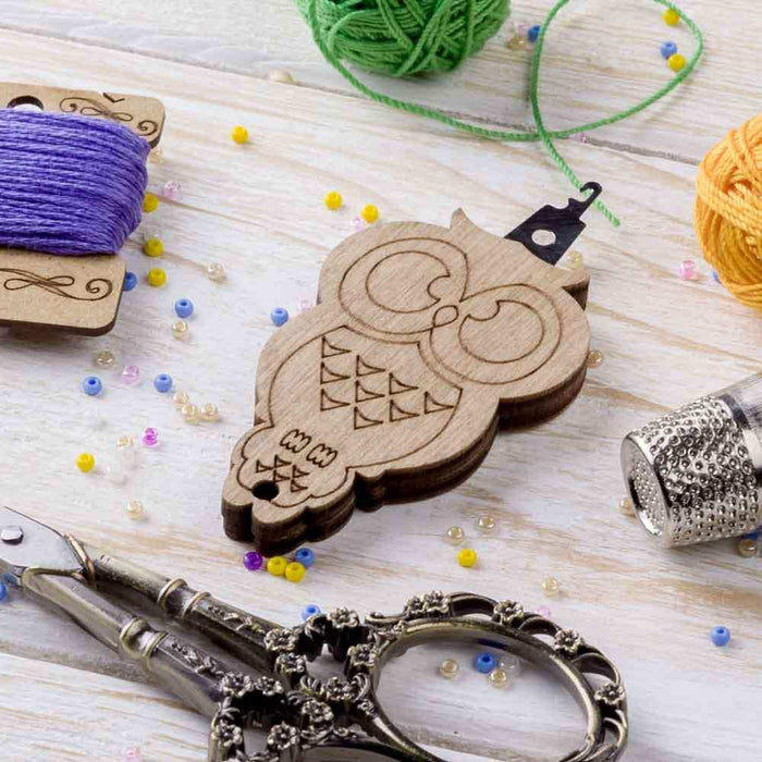 Needle Threader - Wooden Needle Threader Wonderland Crafts Needle Threaders - HobbyJobby