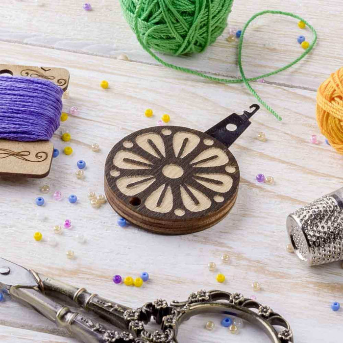 Needle Threader - Wooden Needle Threader Wonderland Crafts Needle Threaders - HobbyJobby