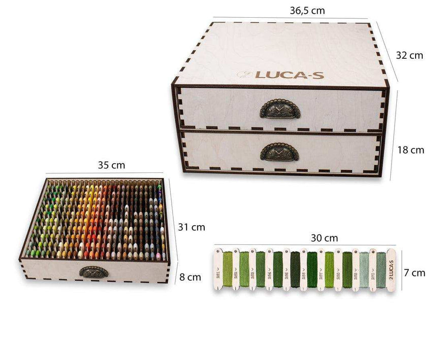 Organizer Box 2 Luca-S Mouline 520 colors, OL-02 Luca-S Organizer Box - HobbyJobby