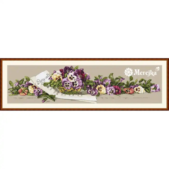 Cross Stitch Kit Merejka - PANSY WALTZ SK41
