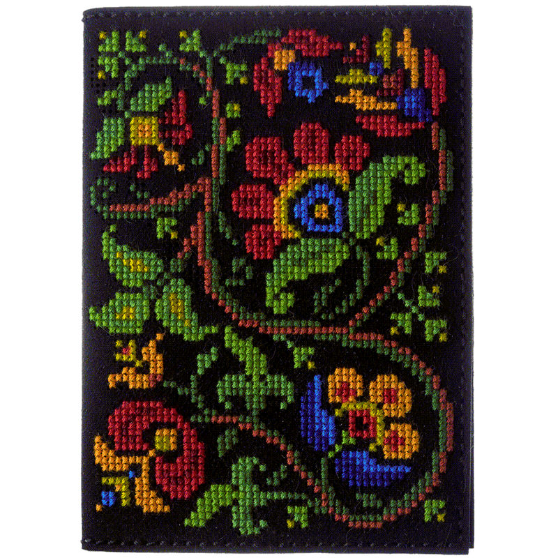 Passport Cover Needlecraft Kit - Cross Stitch Kits on Leather Wonderland Crafts Passport Cover Kits - HobbyJobby