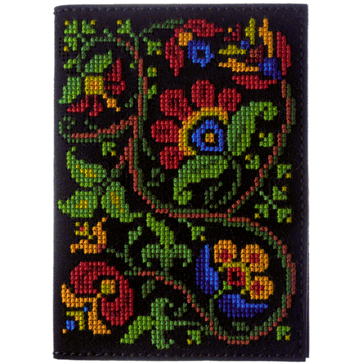 Passport Cover Needlecraft Kit - Cross Stitch Kits on Leather Wonderland Crafts Passport Cover Kits - HobbyJobby