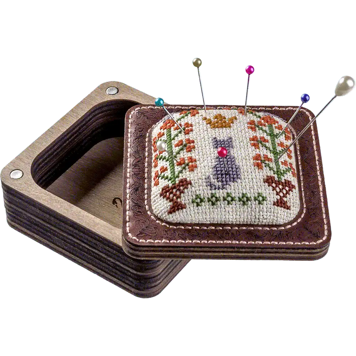 Pin Cushion Kit - Needlecraft Storage Box - Needle Storage Pin Wonderland Crafts Pin Cushions - HobbyJobby