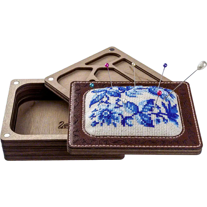 Pin Cushion Kit - Needlecraft Storage Box - Needle Storage Pin Wonderland Crafts Pin Cushions - HobbyJobby
