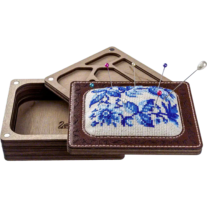 Pin Cushion Kit - Needlecraft Storage Box - Needle Storage Pin Wonderland Crafts Pin Cushions - HobbyJobby