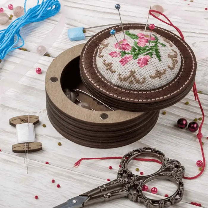 Pin Cushion Needlecraft Kit - Needle Storage Pin Wonderland Crafts Pin Cushions - HobbyJobby
