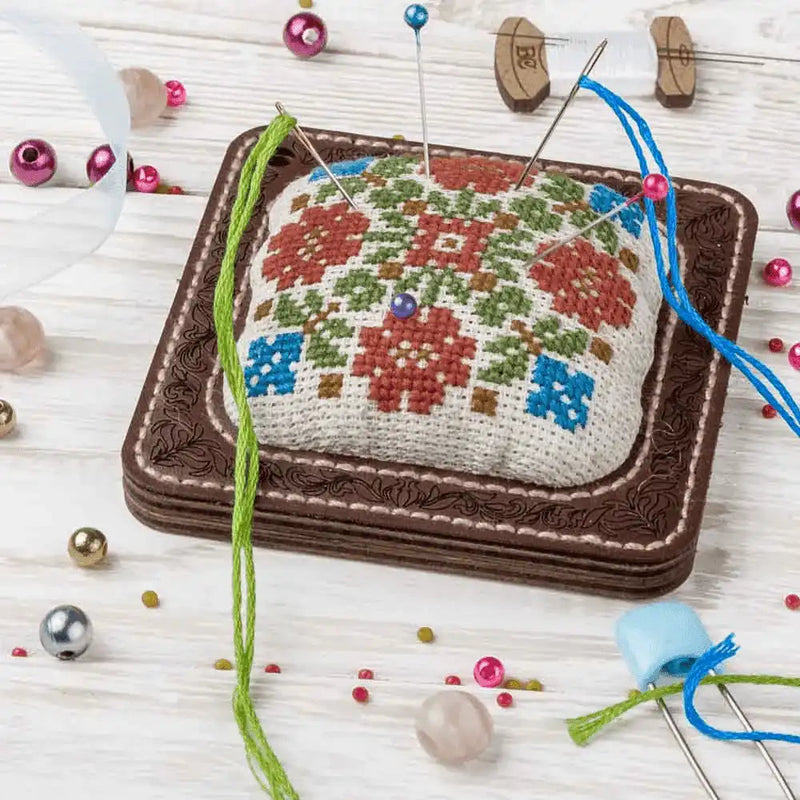 Pin Cushion Needlecraft Kit - Needle Storage Pin Wonderland Crafts Pin Cushions - HobbyJobby