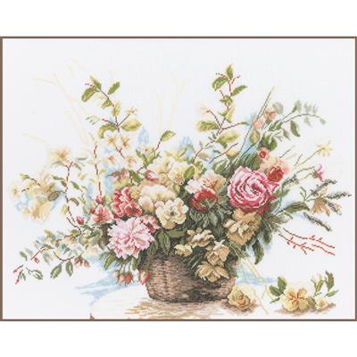 Counted Cross Stitch Kit Lanarte - Bouquet Of Roses