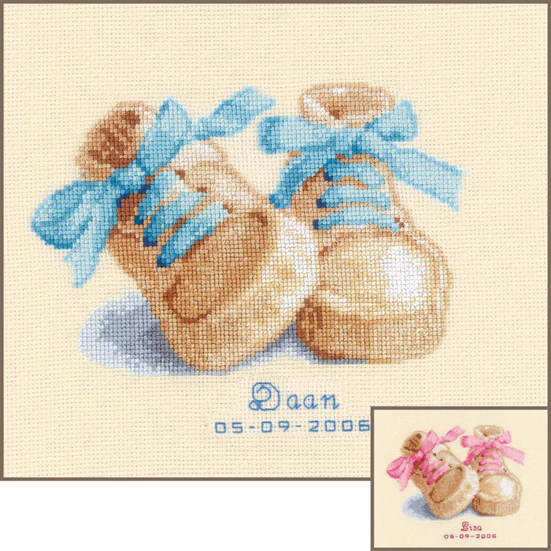 Counted Cross Stitch Kit Vervaco - Baby shoes