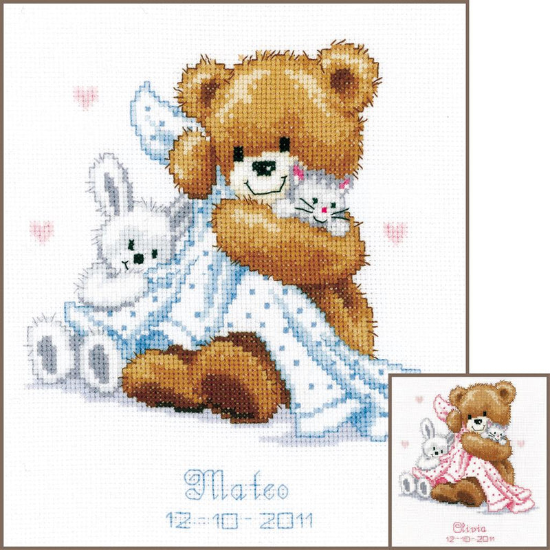 Counted Cross Stitch Kit Vervaco - Bear with a blanket