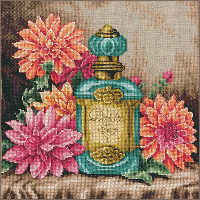 Counted Cross Stitch Kit Lanarte - The Scent Of Dahlia