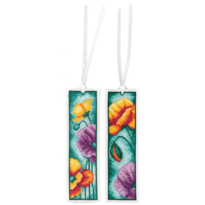 Bookmark Kit Vervaco - Poppies set of 2