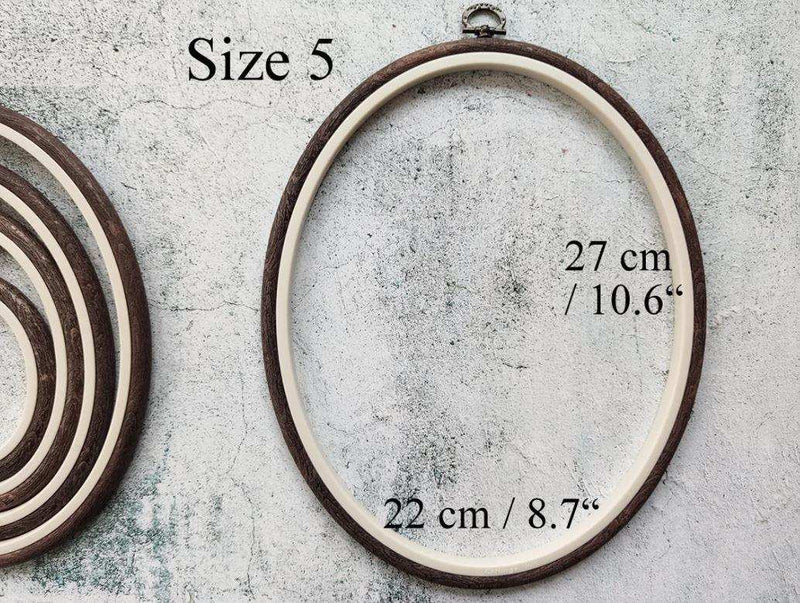 Red Embroidery Hoop - Oval Nurge Flexible Hoop Hoops - HobbyJobby