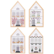 RICO Embroidery Kit Counted Cross Stitch, Houses 4 Seasons, medium Rico Cross Stitch Kits - HobbyJobby