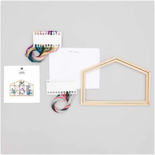 RICO Embroidery Kit Counted Cross Stitch, Orchids, large Rico Cross Stitch Kits - HobbyJobby
