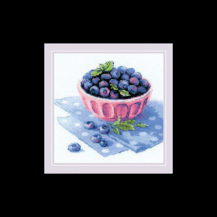 Riolis Cross Stitch Kit "Ripe Blueberry" Riolis Cross Stitch Kits - HobbyJobby