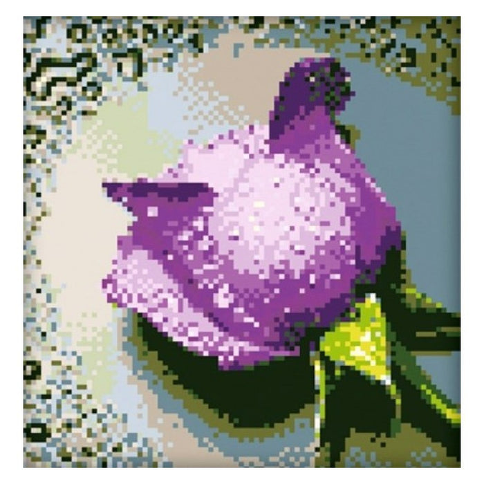 Diamond Painting Kit - LILAC ROSE 22_24 CM AZ-16