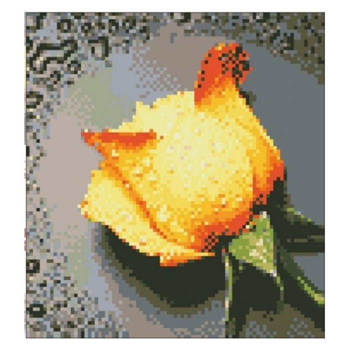 Diamond Painting Kit - YELLOW ROSE 22_24 CM AZ-18