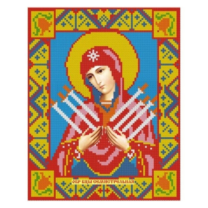 Diamond Painting Kit - SEVEN ARROWS ICON OF THE MOTHER OF GOD 22*28 CM AZ-2009