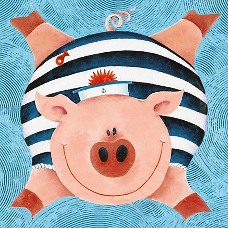 Diamond Painting Kit - THRILLED PIGGY 38*38 CM WD2292
