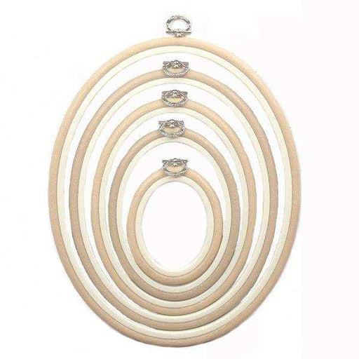 Sand Embroidery Hoop - Oval Nurge Flexible Hoop Hoops - HobbyJobby