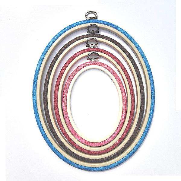 Sand Embroidery Hoop - Oval Nurge Flexible Hoop Hoops - HobbyJobby
